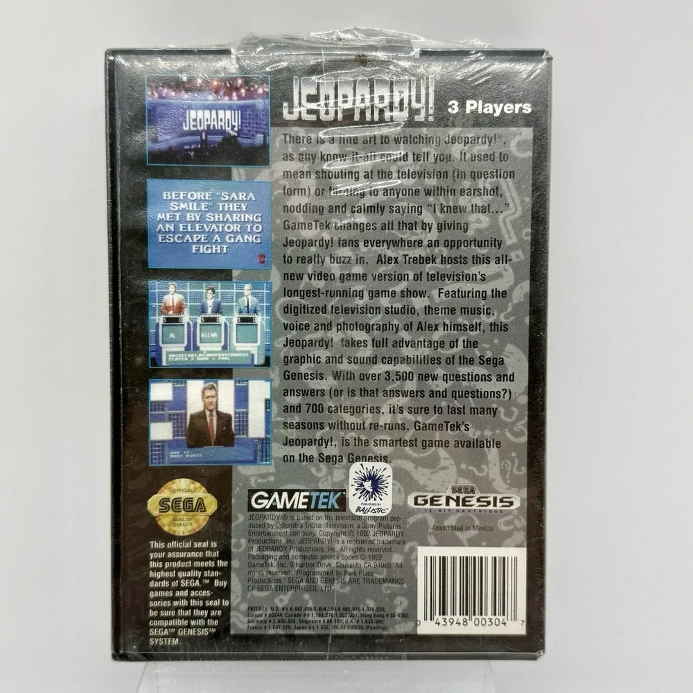 Jeopardy Sega Genesis BRAND NEW FACTORY SEALED‎